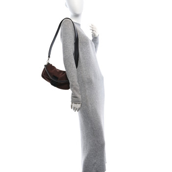 FENDI Cashmere Vitello Grace Baguette Brown