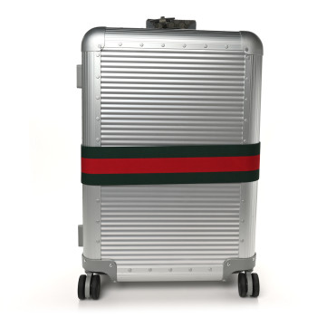 GUCCI Aluminum Web Medium Porter Cabin Plus Trolley