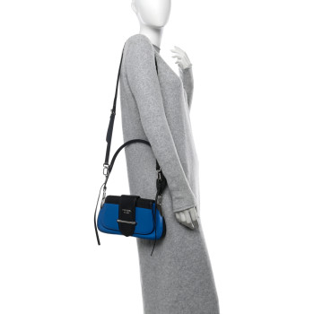 PRADA City Calfskin Sidonie Shoulder Bag Marea Black