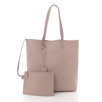 SAINT LAURENT Calfskin Medium Shopping Tote Rose Antic