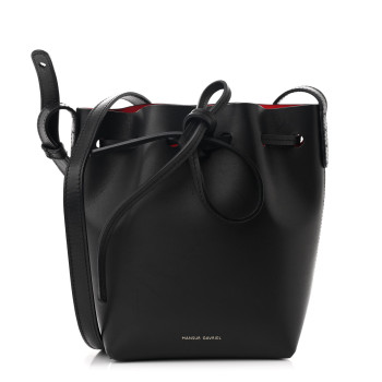 MANSUR GAVRIEL Calfskin Mini Mini Bucket Bag Black Flamma