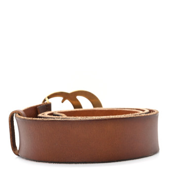 GUCCI Faded Calfskin Double G 40mm Belt 95 38 Cuir