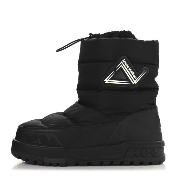 LOUIS VUITTON Nylon Monogram LV Alpine Mens Boot 9 Black