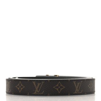 LOUIS VUITTON Calfskin Monogram 20mm LV Iconic Reversible Belt 85 34 Black