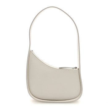 THE ROW Smooth Calfskin Half Moon Shoulder Bag New Ivory