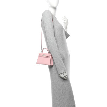 HERMES Chevre Mysore Mini Kelly Sellier 20 Rose Sakura