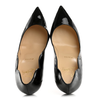 CHRISTIAN LOUBOUTIN Patent Hot Chick 100 Pumps 39 Black