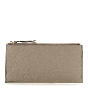 LOUIS VUITTON Empreinte Felicie Chain Wallet Zippered Insert Tourterelle