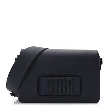 CHRISTIAN DIOR Smooth Calfskin Dio(r)evolution Flap Bag Dark Blue