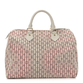 LOUIS VUITTON Mini Lin Croisette Speedy 30 Rouge