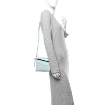 LOEWE Calfskin Mini Puzzle Edge Bag Iceberg