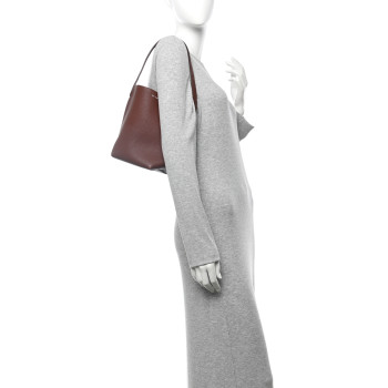 THE ROW Grained Calfskin Small N/S Park Tote Cognac