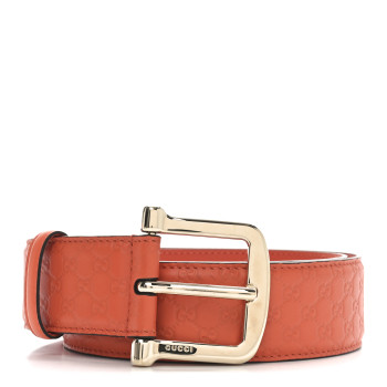 GUCCI Soft Microguccissima 40mm Belt 80 32 Sun Orange