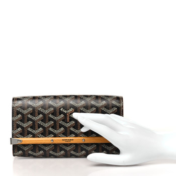 GOYARD Goyardine Monte Carlo Bois Clutch Black Gold
