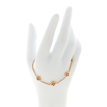 LOUIS VUITTON Brass Flower Full Bracelet Gold