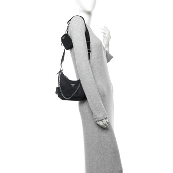 PRADA Nylon Re-Edition 2005 Shoulder Bag Black