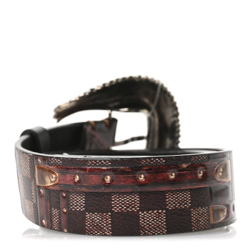 LOUIS VUITTON Transformed Damier Ebene Time Trunk Belt 80 32