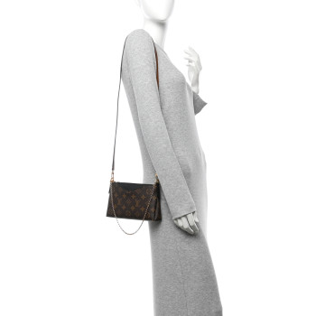 LOUIS VUITTON Monogram Pallas Clutch Black