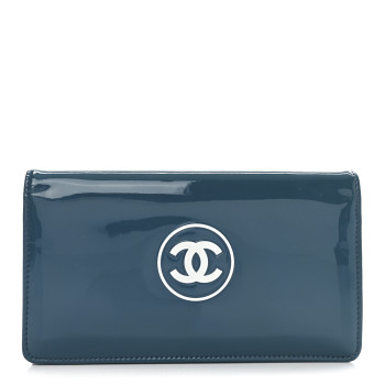 Patent CC Trousse Maquil Yen Wallet Blue