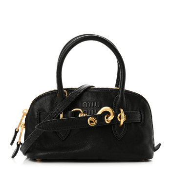 MIU MIU Nappa Mini Aventure Bag Black
