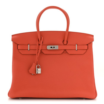 HERMES Taurillon Clemence Birkin 35 Capucine