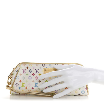 LOUIS VUITTON Monogram Multicolor Kate Clutch White
