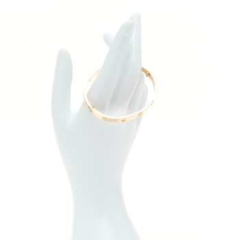 CARTIER 18K Yellow Gold 4 Diamond LOVE Bracelet 18
