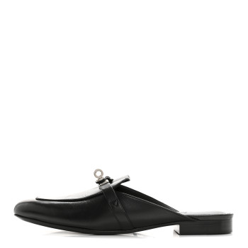 HERMES Goatskin Oz Mules 39 Black