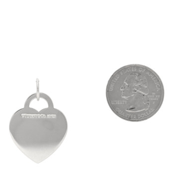 TIFFANY Sterling Silver Enamel Return To Tiffany Color Splash Heart Tag Charm Blue