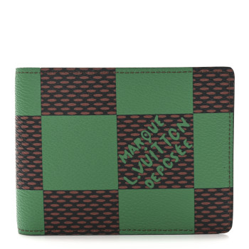 LOUIS VUITTON Damier Pop Multiple Wallet Green