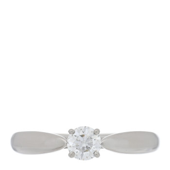 TIFFANY Platinum Diamond .24ct Harmony Solitaire Engagement Ring 48 4.5