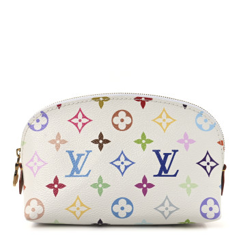LOUIS VUITTON LV x TM Monogram Multicolor Cosmetic Pouch PM White
