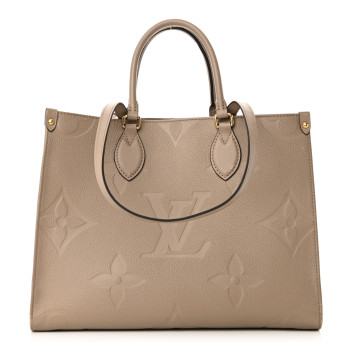 LOUIS VUITTON Empreinte Monogram Giant Onthego MM Tourterelle