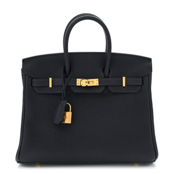 HERMES Togo Birkin 25 Bleu Nuit