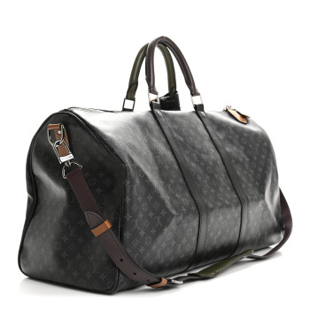 LOUIS VUITTON Monogram Eclipse Patchwork Keepall Bandouliere 50