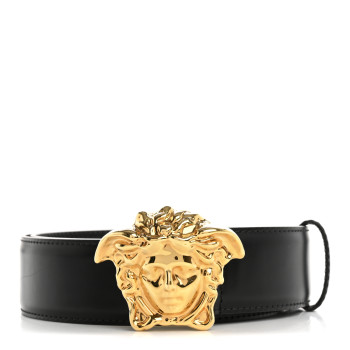 VERSACE Calfskin 4cm La Medusa Belt 80 32 Black