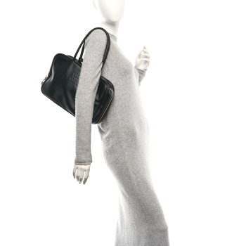 MIU MIU Calfskin Softy Medium Beau Top Handle Bag Black