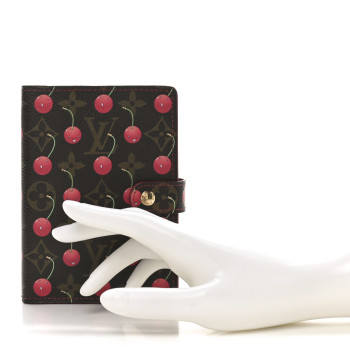 LOUIS VUITTON Monogram Cerises Small Ring Agenda Cover