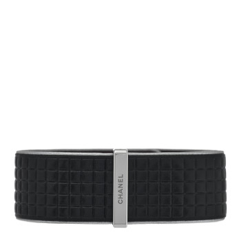 CHANEL Stainless Steel Calfskin Diamond Bezel 21mm Code Coco Quartz Watch Black