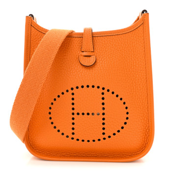 HERMES Taurillon Clemence Evelyne TPM Abricot