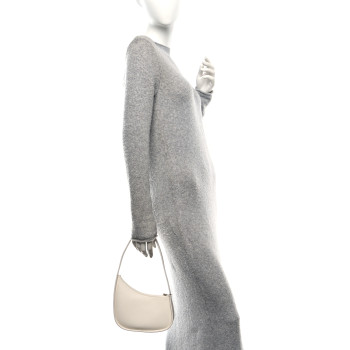 THE ROW Smooth Calfskin Half Moon Shoulder Bag New Ivory