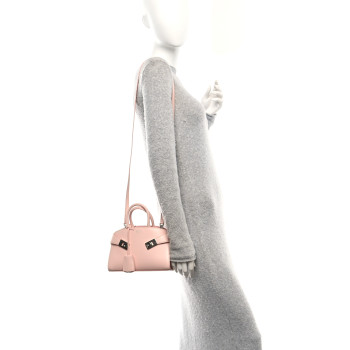 SALVATORE FERRAGAMO Calfskin Mini Hug Bag Nylund Pink