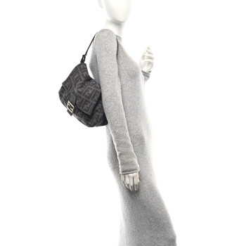 FENDI Wool Zucca Mama Baguette Grey