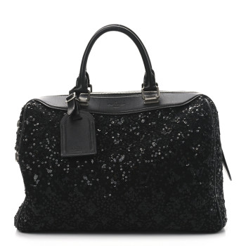 LOUIS VUITTON Sequin Monogram Sunshine Express Speedy Black