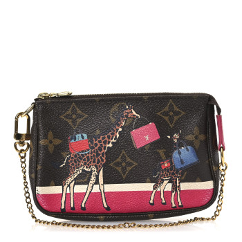 LOUIS VUITTON Monogram 2017 Christmas Animation Mini Pochette Accessories