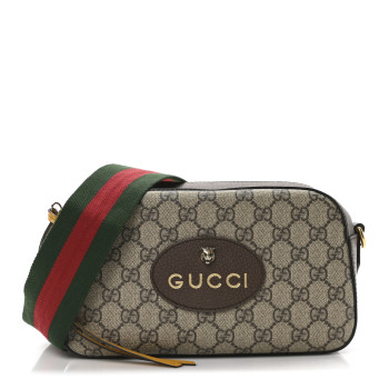 GUCCI GG Supreme Monogram Web Neo Vintage Shoulder Bag Beige New Acero Crop