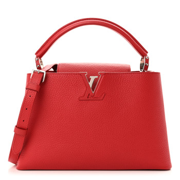 LOUIS VUITTON Taurillon Capucines PM Rubis
