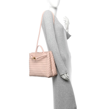 BOTTEGA VENETA Nappa Intrecciato Medium Andiamo Shoulder Bag Lotus