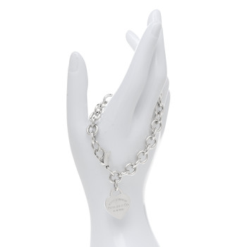 TIFFANY Sterling Silver Return to Tiffany Heart Tag Charm Bracelet