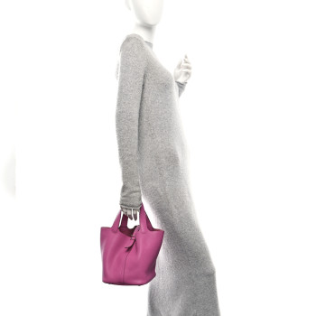 HERMES Taurillon Clemence Picotin Lock 22 MM Magnolia